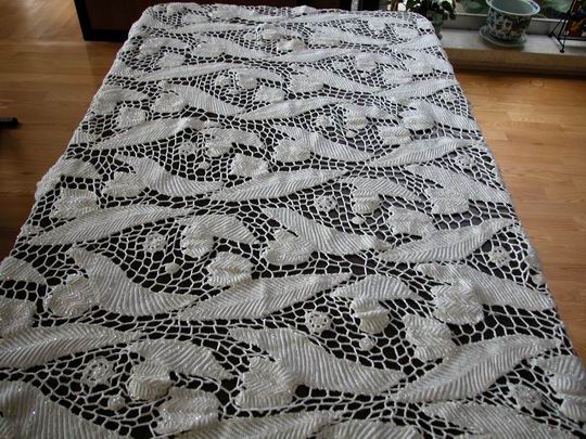 Lims Cotton Crochet Placemat, Tablecloth or Trim 40x50 White, New 