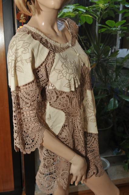 Ragal Sleeve, A Line All Hand Made Gorgeous Tunic or Mini Dress, One 