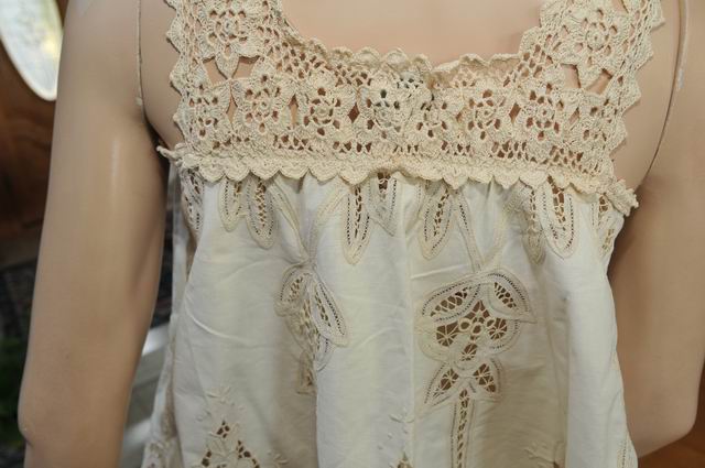 LIMS Vintage Battenberg and Embroidery Dress Natural One Size (M 